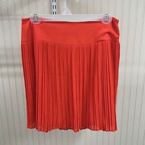 Orange Pleated Loft Skirt